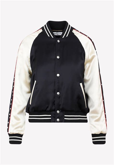 ysl black varsity jacket dupe|Saint Laurent Varsity Jacket Help : r/FashionReps .